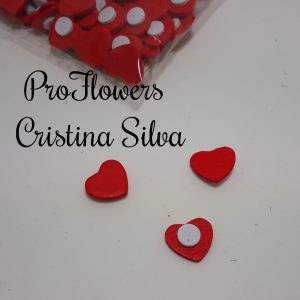 Coraçoes autocolantes em madeira 24uni 2cm 1