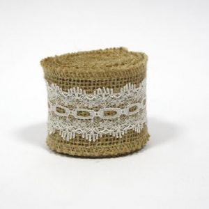 Fita serapilheira 5cm x 2mt com renda branca 1