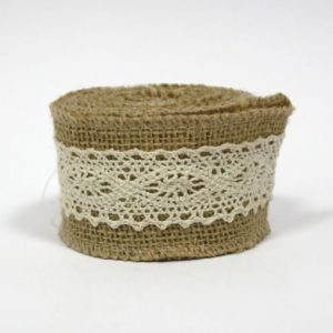 Fita serapilheira 5cm x 2mt com renda branca