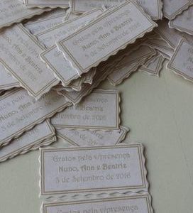 Etiquetas personalizadas para brindes