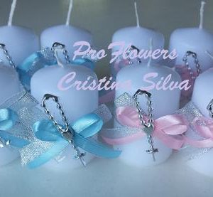 Vela para brindes de Batismo ou Comunhão