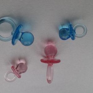 Chupeta acrilico 3cm em rosa ou azul
