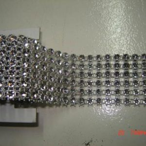 Fita Strass 3cm x 2,3mt Prata