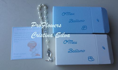 Caixa de cartolina 8x6x2cm com dezena e cartão personalizado