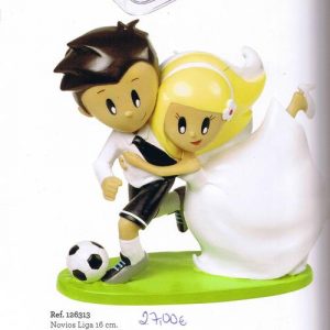 Noivos futebol - Topo de bolo