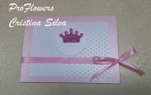 Convite Batizado mod. coroa 2017R 10x15cm Convite Batizado mod. coroa 2017R 10x15cm