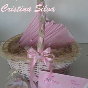 Conjunto Batismo rosa