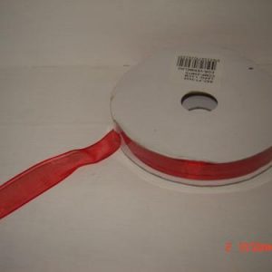 Fita organza 1,3cm 23mt Vermelha