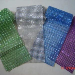 Fita Strass 2,3mt x 12cm(largura) azul, rosa e verde