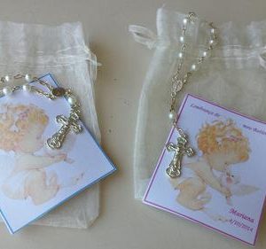 Bolsa de organza c/cartão de agradecimento e dezena