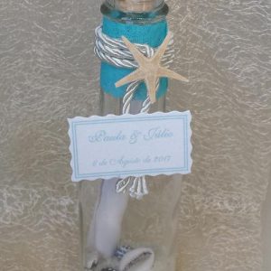 Convite em garrafa vidro 12cm c/impressão