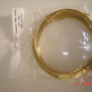 Arame aluminio 2mm 12mt Dourado