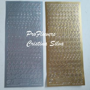 Letras autocolantes em maiusculas