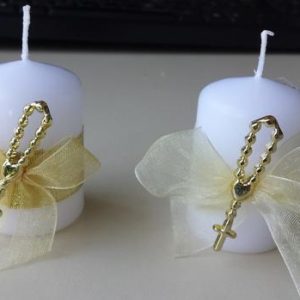 Vela para brindes de Batismo ou Comunhão 1