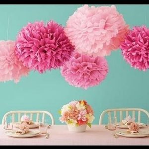 Bolas flores papel pequenas 20cm