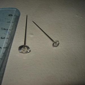 Alfinete c/diamante 100 uni 8,5mm