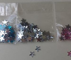 Aplicações estrelas em acrilico 1cm -