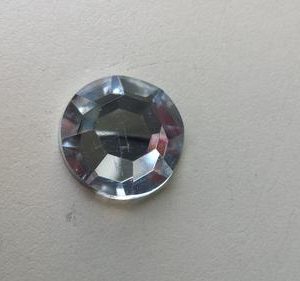 Aplicações em acrilico redondo. transp. 0,8cm 100 unidades