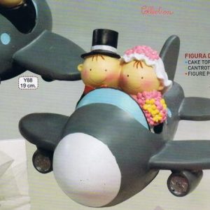Topo bolo mealheiro avião 19cm