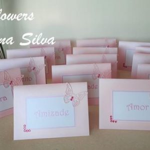 Marcador de mesa tema borboletas