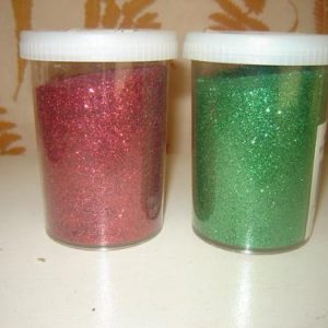 Glitter / Purpurinas vermelho ou verde