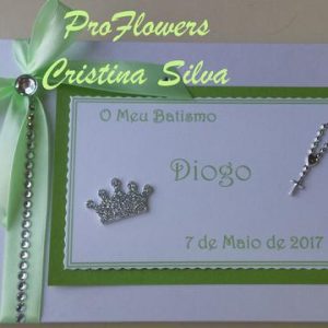 Livro de honra personalizado 18x21cm verde