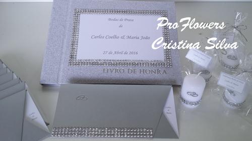 Livro de Honra Bodas de prata 28x21cm personalizado Livro de Honra Bodas de prata 28x21cm personalizado
