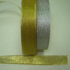 Fita tecido brilhante 2cm x 23mt PRATA