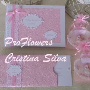 Conjunto Batizado em rosa