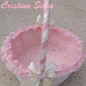 Cesta aprox. 35cm diametro decorada em qualquer cor