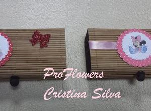 Caixa em bambu 12x6cm com decoração personalizada