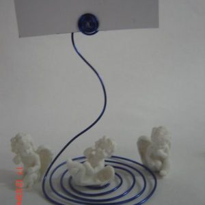 Suporte em aluminio marcador de mesa c/anjo