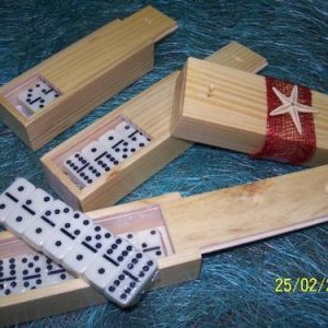 Mini jogo Dominó com decoração
