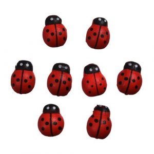 Joaninha mini com autocolante 1,3cm