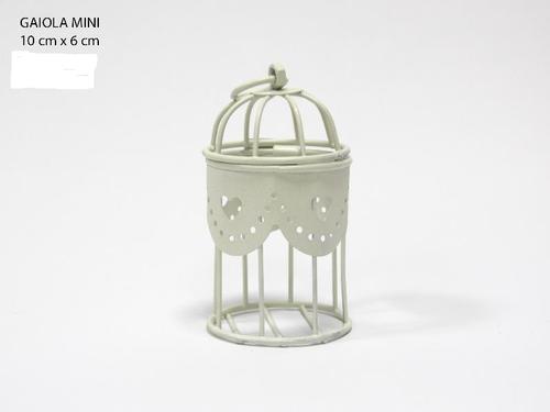 Gaiola mini branca 10x6cm Gaiola mini branca 10x6cm