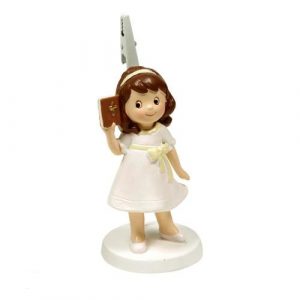 Menina comunhão porta fotos ou cartão personalizado