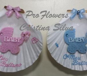 Concha vieira para brinde de batismo