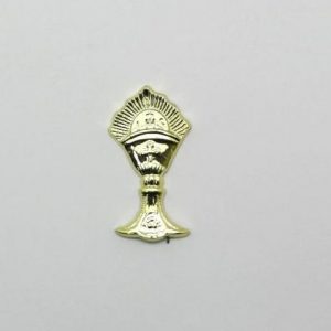 Calice em plastico dourado ou prateado 3cm