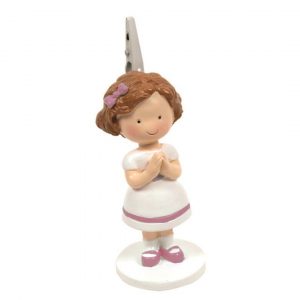 Menina porta fotos com cartão personalizado 1