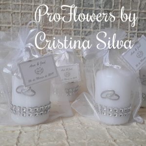 Vela para Bodas de Prata c/ etiqueta personalizada 1