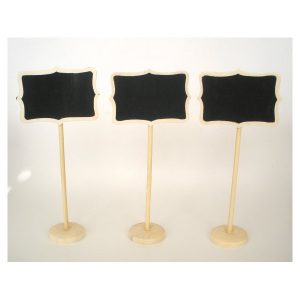 Suporte de madeira com ardósia rectangular 1