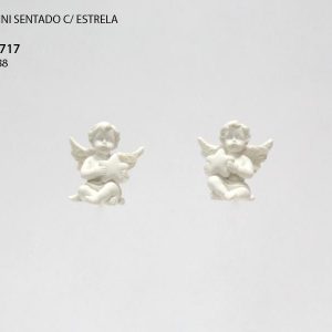 Anjo mini branco com estrela 4,5cm