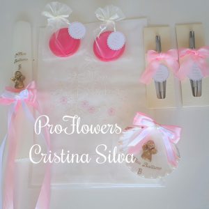 Conjunto vela toalha e brindes