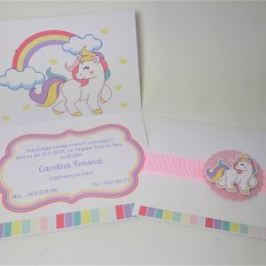 Convite aniversário tema Unicórnio