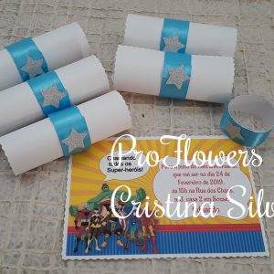 Convite aniversário Heróis Marvel