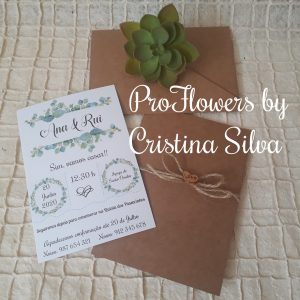 Convite rustico floral