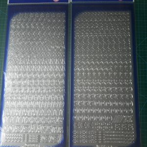Numeros e letras autocolantes