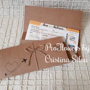 Convite de casamento "Boarding pass" 2
