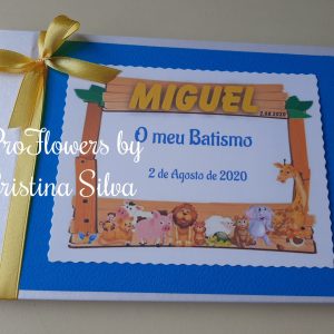 Livro de Honra Batismo tema Selva