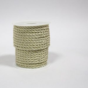 Cordão cetim 5mm creme rolo com 20mt